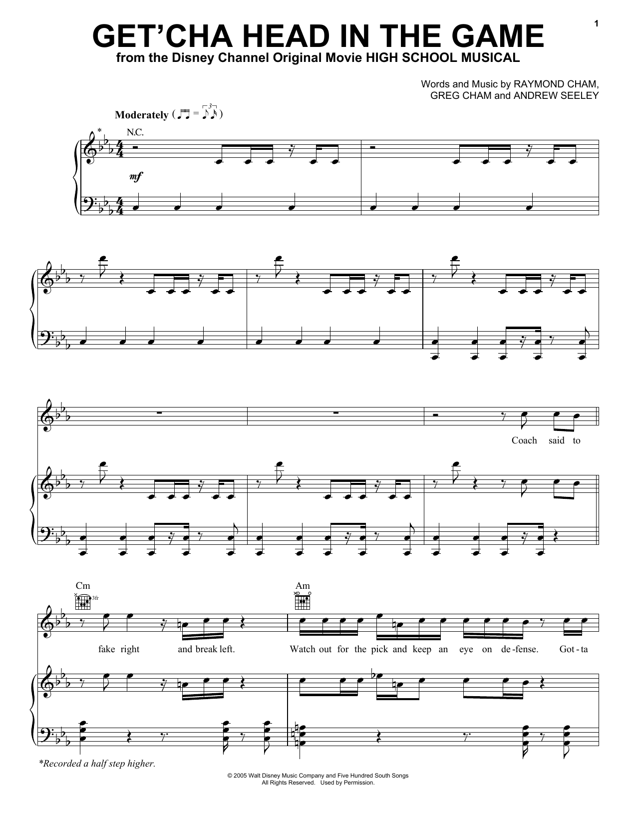 Learn to play High School Musical Get'cha Head In The Game sheet music for Piano Duet in minutes. High School Musical Get'cha Head In The Game sheet music preview music notes and score for Piano Duet including 8 page(s)
